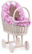 Kočík prútený pre bábiku Pop II.š. 48 x hl. 27 x v. 38/60(cm)