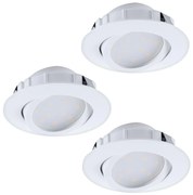 Eglo 95857- SADA 3x LED Stmievateľné podhľadové svietidlo PINEDA 1xLED/5,5W/230V