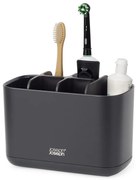 Čierny plastový stojan na zubné kefky EasyStore – Joseph Joseph