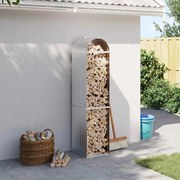 Držiak na polená strieborný 40x45x170 cm pozinkovaná oceľ 364588