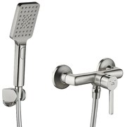 Laveo Alita, sprchová batéria s ručnou sprchovou súpravou, brúsená oceľ, LAV-BVA_341D