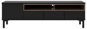 Čierny TV stolík 156x48x48 cm Roomers – Tvilum