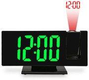 Digitálny sieťový budík JVD SB3618.1 s projekciou času – zelené LED, teplomer