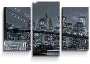 Sablio Obraz - 3-dílný Nočný New York 2 - 75x50 cm