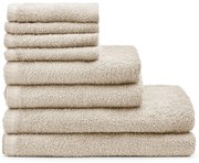 Béžové rýchloschnúce bavlnené uteráky a osušky v súprave 8 ks Quick Dry – Catherine Lansfield