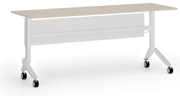 Mobilný stôl PRIMO MOVE, 180x60 cm, biela podnož, breza