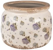 Béžový keramický obal na kvetináč s kvetmi orgovánu Lilla L - Ø 20*15 cm