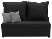 Dvojmiestna pohovka s funkciou spania TOMI 2 Čierna/svetlo šedá