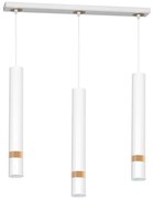 Závesné svietidlo Joker, 3x biele kovové tienidlo, w/g