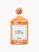 Ručne vyrobená vonná sviečka Bandana (mandarínka, santalové drevo a ambra)