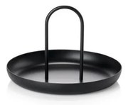 Čierny kovový servírovací podnos Zone Singles, ø 20 cm