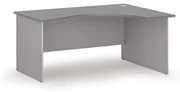 Ergonomický kancelársky pracovný stôl PRIMO GRAY, 1600 x 1200 mm, pravý, sivá/grafit