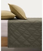 Zelený bavlnený prešívaný pléd 180x260 cm Serla – Kave Home