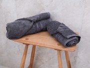 2x osuška Comfort 70x140 cm tmavosivá, 100% bavlna