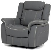 Autronic BONTEC Polohovacie kreslo, elektrické zabudované ovládanie, šedá, ekokoža, TV-4119 GREY Farba: Šedá