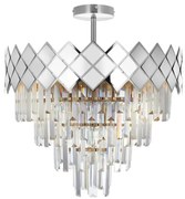 Luster na tyči CARISMA 9xE14/40W/230V matný chróm