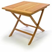 Divero 32596 Drevený záhradný stôl, teakové drevo, 80 x 80 cm