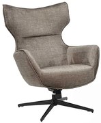 Otočné kreslo so zamatovým poťahom Ajax taupe