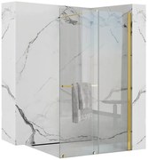 Rea Cortis, posuvná sprchová zástena 120x200cm, 6mm číre sklo, zlatý profil, REA-K8485