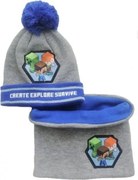 Sada zimná čiapka a nákrčník Minecraft - Create Explore Survive, 52