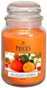 Price´s SIGNATURE MAXI sviečka v skle Sicílské citrusy -  horenie 150h