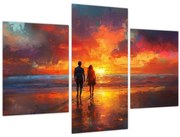 Obraz - Prechádzka na pláži (90x60 cm)