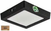 BERGE Štvorcový LED panel prisadený - čierny - 12W - PC - neutrálna biela