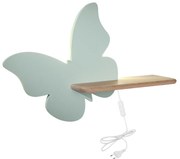 Candellux Nástenné svietidlo policové 5W, zelenkavý motýľ - s napájacím káblom 21-85160