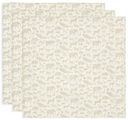 Plienky 3 ks 70x70 cm Animals Nougat