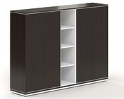 Vysoká skriňa Creator 202,2 x 44,5 x 150,7 cm, biela / wenge