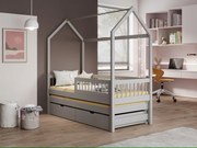 DETSKÁ DOMČEKOVÁ POSTEĽ ALBA 180 x 80 cm SIVÁ