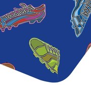 Modrá napínacia detská plachta na dvojlôžko 135x190 cm Bright Football – Catherine Lansfield