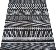 DY Čierny koberec s geometrickým vzorom Lara 08 Rozmer: 80x150 cm