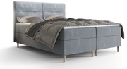Manželská posteľ  Boxspring 140 cm Saruta (svetlomodrá) (s matracom a úložným priestorom). Vlastná spoľahlivá doprava až k Vám domov. 1047353