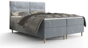 Manželská posteľ  Boxspring 140 cm Saruta (svetlomodrá) (s matracom a úložným priestorom). Vlastná spoľahlivá doprava až k Vám domov. 1047353