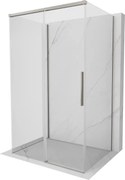 Mexen Rox-3S, 3-stenný sprchový kút 150 x 90 cm, 8mm číre sklo, oceľový profil, 8C2-150-090-97-00-3S