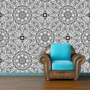 Sablio Tapeta Biele mehendi - 125x75 cm