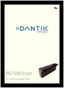 DANTIK rám na obraz 29,7x42 | FC černá vysoká (Plexi Čiré)