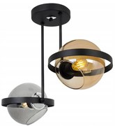 Stropné svietidlo Ring, 2x sklenené tienidlo (mix 3 farieb), (výber z 3 farieb uchytenia)