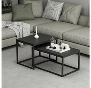 SADA 2x Konferenčný stolík LEKA čierna