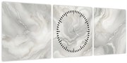 Obraz - Prírodná mramorová textúra (s hodinami) (90x30 cm)