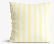 Goldea bavlnená obliečka na vankúš - žlté prúžky 45 x 45 cm