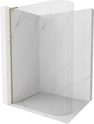 Mexen Kioto L, sprchová zástena Walk-In 80 x 200 cm, 8mm číre sklo, zlatý lesklý profil,800-080-103-50-06