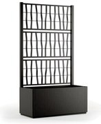 STEFANPLAST Kvetináč ETHICA s trelážou/mriežkou 80cm, tmavo šedý