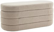 Moderná úložná lavica Fashion taupe bouclé 115cm
