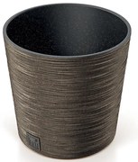 Kvetináč Furu okrúhly Low Eco Wood 250 – káva Eco