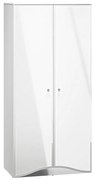 ŠATNÍKOVÁ SKRIŇA CRISTINE BIELY LESK + ZRKADLOVÝ SOKEL 90 cm