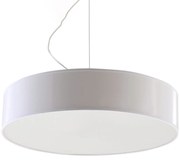 Závesné svietidlo Arena, 1x biele plastové tienidlo, (biely plast), (fi 45 cm)