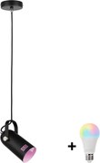 Paulmann 79766 - LED RGBW 1xE27/12W Luster na lankách LAVEA 230V čierny