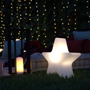 Vianočná stojaca lampa biela 45 cm vrátane nabíjateľného solárneho RGBW LED - Nova